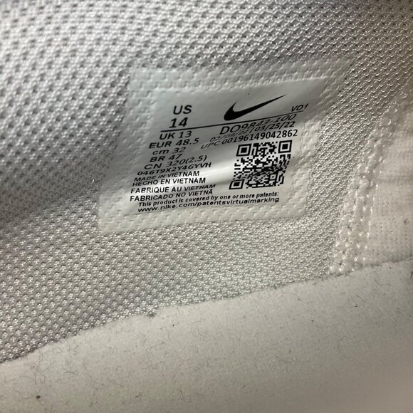 Nike Men's LeBron Witness VI Basketball Sneakers DO9843-100 White/Black Size 14M - Picture 8 of 8